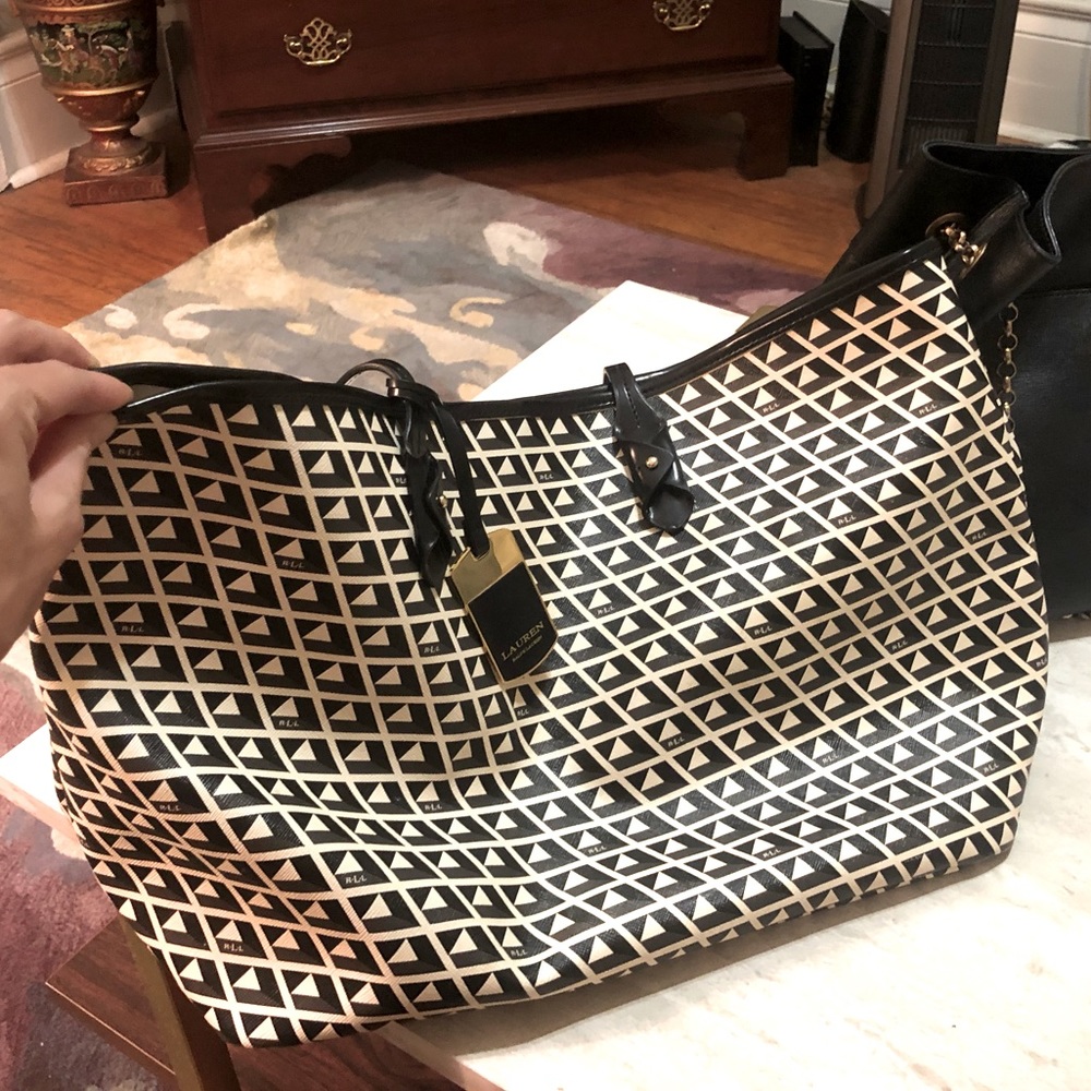 Ralph Lauren Large Coated Canvas Tote - Carried Twice